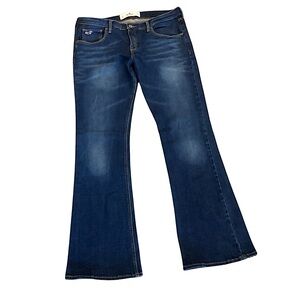 Hollister Women's Boot Cut Jeans - Dark Blue